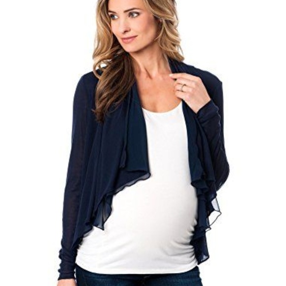 NWT Long Sleeve Drape Front Maternity Cardigan - Picture 1 of 6